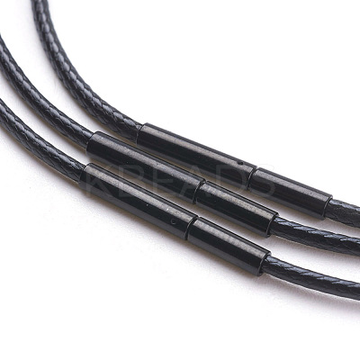 Waxed Cotton Cord Necklace Making MAK-G003-05C-1