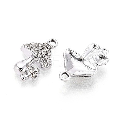 Rack Plating Alloy Rhinestone Pendants PALLOY-T091-25M-P-1