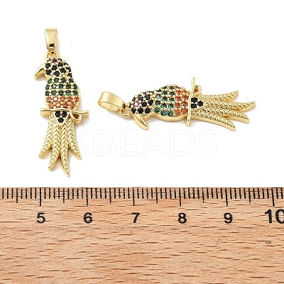 Brass Micro Pave Cubic Zirconia Pendants KK-M325-17A-G-1
