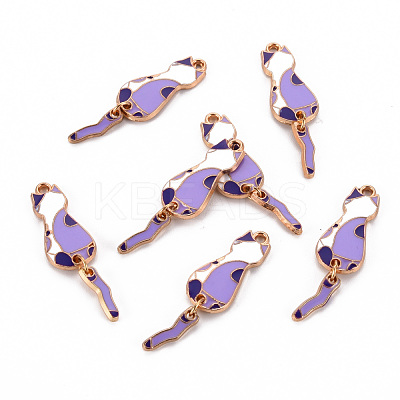 Eco-Friendly Alloy Enamel Pendants ENAM-T011-84B-NR-1
