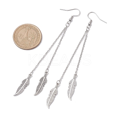 Tibetan Style Alloy Ear Thread EJEW-JE05808-01-1