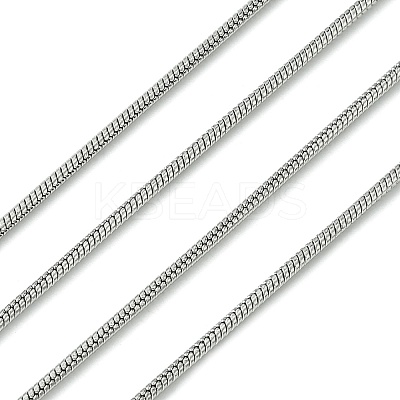 Tarnish Resistant 304 Stainless Steel Round Snake Chains CHS-K007-06C-1