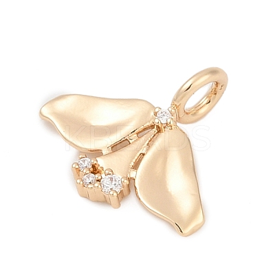 Brass Pave Cubic Zirconia Pendants KK-Q096-13G-1