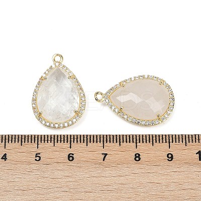 Natural Quartz Crystal Faceted Pendants G-I382-05G-10-1