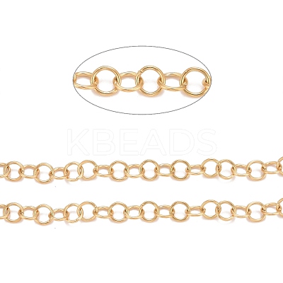 PVD Vacuum Plating 304 Stainless Steel Rolo Chains CHS-F011-08D-G-1