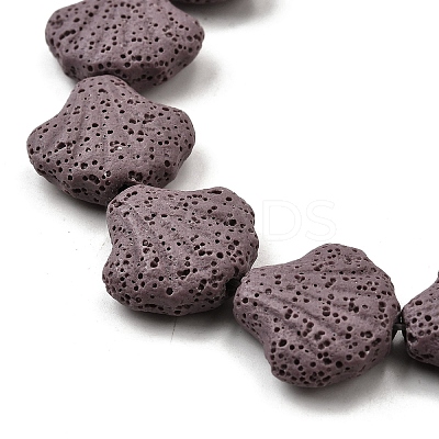 Dyed Natural Lava Rock Beads Strands G-A264-A04-01E-1