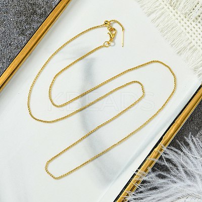 1.5mm Rack Plating Brass Box Chain Adjustable Slider Necklaces for Women Men MAK-L044-05G-1