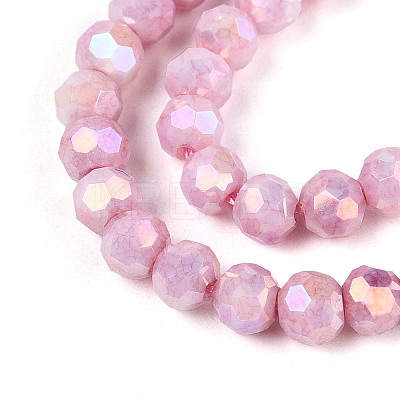 Anti-Tarnish Electroplate Glass Beads Strands EGLA-T021-4mm-15-02-1
