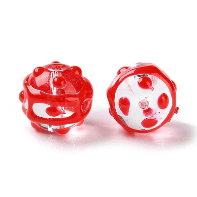 Transparent Glass Enamel Beads Strands GLAA-G107-04A-1