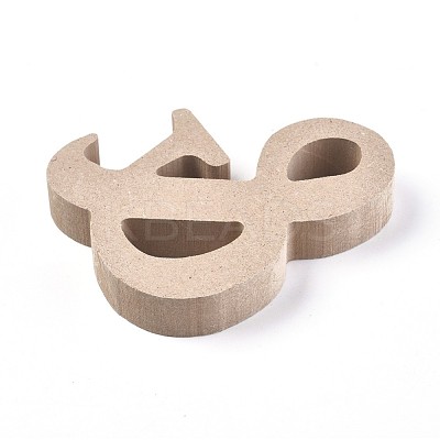 Ampersand Unfinished Wood Decoration DIY-WH0162-64-1