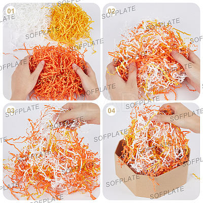 3 Sets 3 Colors Thanksgiving Day Themed Paper Shredded Paper Filler OCOR-SP0001-05-1