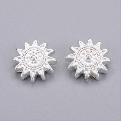 Tibetan Style Alloy Sun Beads TIBEP-GC188-S-RS-1