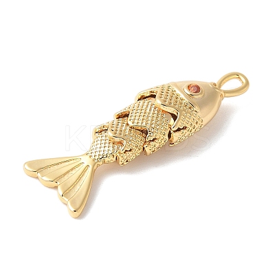 Brass Micro Pave Clear Cubic Zirconia Pendants KK-U064-18A-G-1