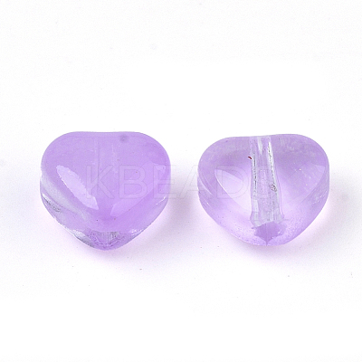 Transparent Spray Painted Glass Beads GLAA-N035-02-A04-1