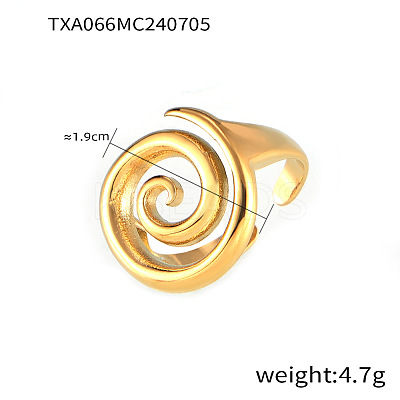Vortex 304 Stainless Steel Adjustable Cuff Open Rings FS-WG9AF07-02-1