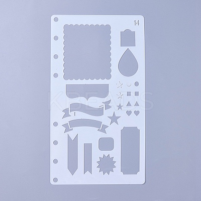 Plastic Drawing Painting Stencils Templates LS-DIY-WH0143-18K-1