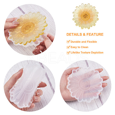 6Pcs 6 Style Silicone Flower Cup Mat Molds Sets DIY-BG0001-21-1
