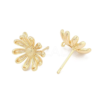 Brass Stud Earring Findings KK-Z099-05G-01-1