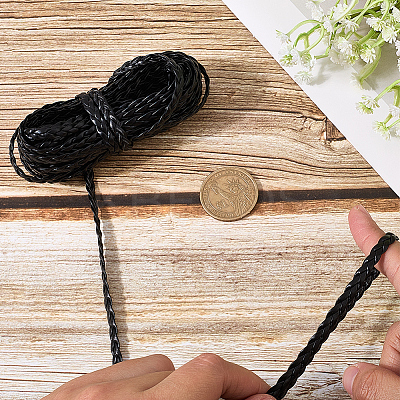 5M 3-Ply PU Leather Braided Cord LC-GF0001-12D-1