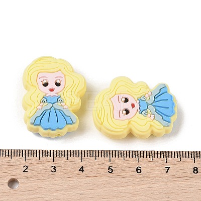 Princess Food Grade Silicone Focal Beads SIL-A008-05E-1