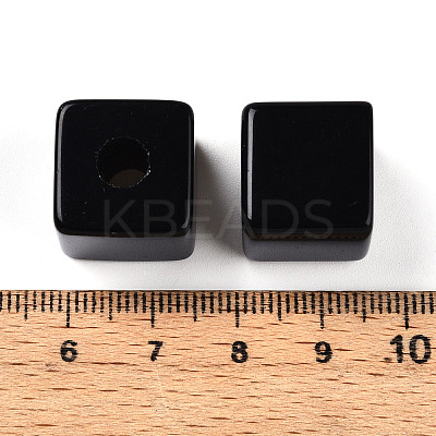 Natural Black Obsidian European Beads G-N345-07A-01-1