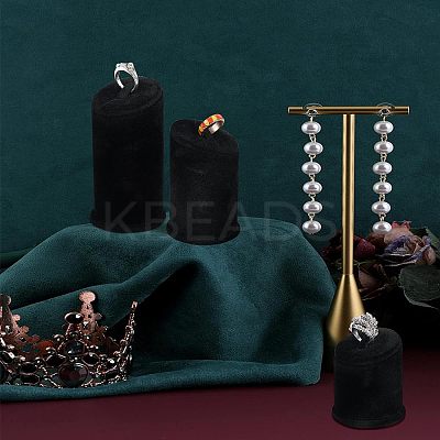 3Pcs 3 Sizes Velvet Ring Displays RDIS-WH0001-16-1