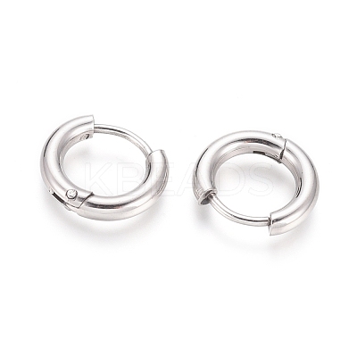 Tarnish Resistant Small Huggie Hoop Earrings for Girl Women EJEW-F111B-13mm-PA-1