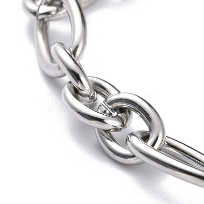Tarnish Resistant 304 Stainless Steel Figaro Chain Bracelets BJEW-E271-05P-1