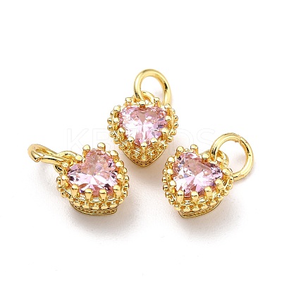 Brass Micro Pave Mixed Color Cubic Zirconia Pendants ZIRC-D120-02G-01-1