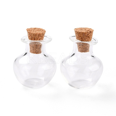 Round Glass Cork Bottles Ornament GLAA-D002-03I-1