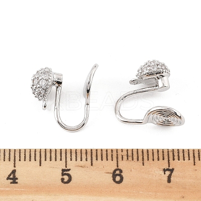 Brass Clip-on Earring Findings KK-K371-27B-P-1