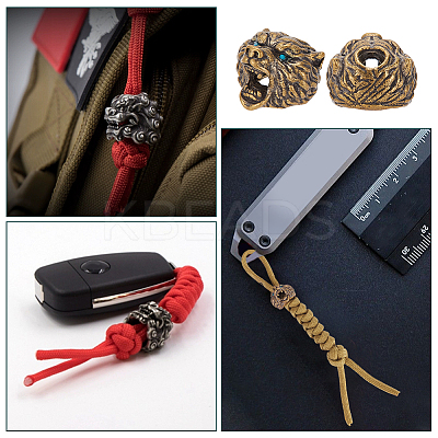 2Pcs Tibetan Style Alloy European Beads TIBEB-BC0001-05AB-1