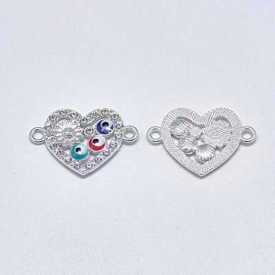 Silver Color Plated Alloy Links ENAM-S117-17-1