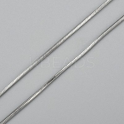 Non-Tarnish 304 Stainless Steel Square Snake Chains Necklaces NJEW-P170-01P-02-1