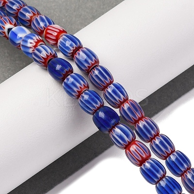 Handmade Lampwork Chevron Beads Strands LAMP-K041-01A-14-1