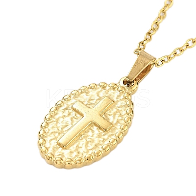 304 Stainless Steel Pendant Nacklaces For Women LS-STAS-S124-01G-05-1
