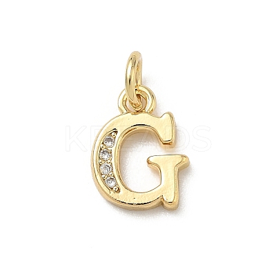 Brass Micro Pave Cubic Zirconia Charms LS-KK-I382-03G-G-1