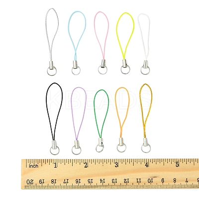 100Pcs Polyester Cord Mobile Straps MOBA-FS0001-02I-1