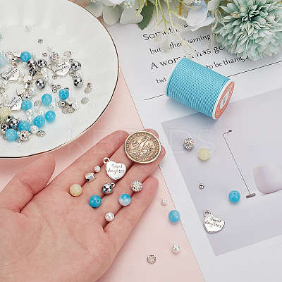 DIY Word Grand Daughter Bracelet Making Kit DIY-AR0003-55-1