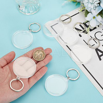 6Pcs Commemorative Coin Plastic Pendant Keychain Sets KEYC-FH0001-50-1