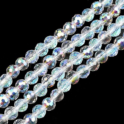 Electroplate Transparent Glass Beads EGLA-B013-02A-AB19-1