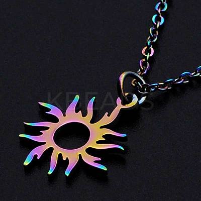 201 Stainless Steel Pendants Necklaces LS-NJEW-S105-JN632-1