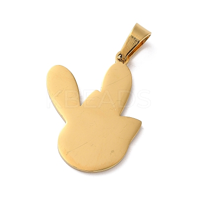Ion Plating(IP) 304 Stainless Steel Pendants STAS-C079-07G-1