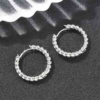 Brass Hoop Earrings EJEW-D320-22P-1