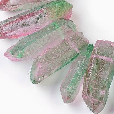 Natural Quartz Crystal Points Beads Strands G-G767-06-1