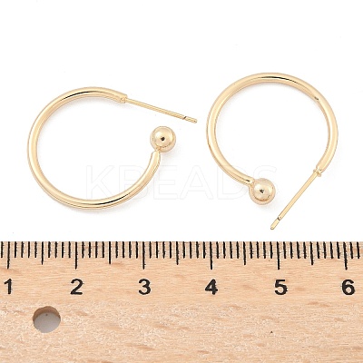 Brass Stud Earrings EJEW-L245-001LG-1