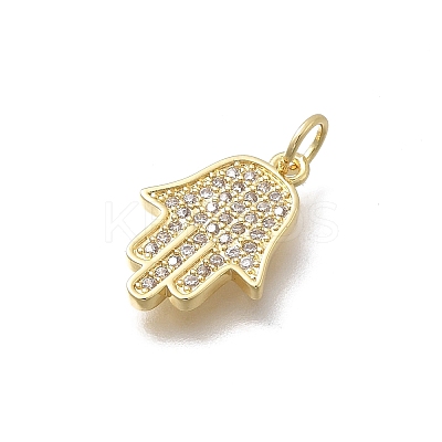Brass Micro Pave Cubic Zirconia Pendants KK-D431-073B-G-1