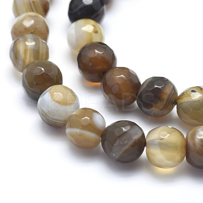 Natural Striped Agate/Banded Agate Beads G-J371-14-12mm-1