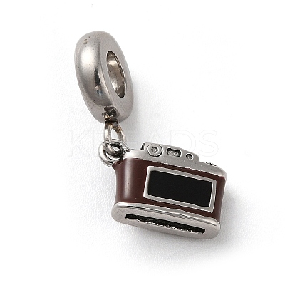304 Stainless Steel Enamel European Dangle Charms STAS-G308-20AS-1