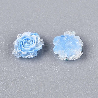 Luminous Flower Resin Cabochons CRES-T025-10F-1